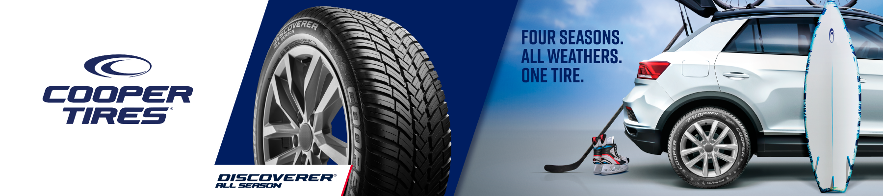 Cooper Tyres, Discoverer All Season. Four Seasons, All Weather, One Tyre