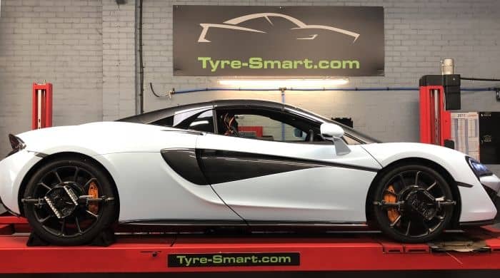 Tyre-Smart (Essex) Car on wheel alignment ramp