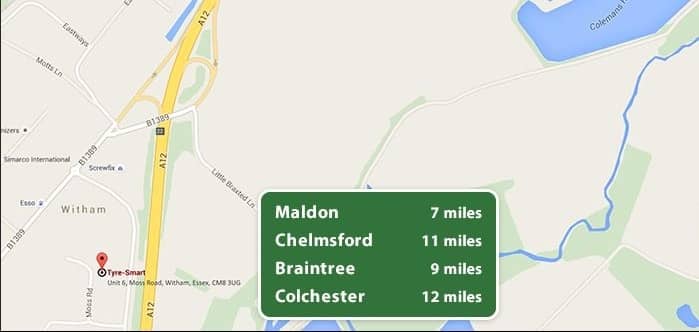 Tyre-Smart (Essex) Map
